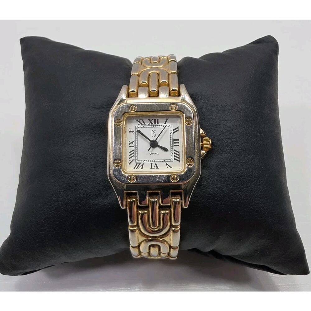 Paul Sebastian Gold Tone Women's Dress Watch New Battery W28